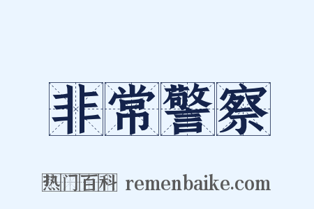 非常警察是什么意思的图片